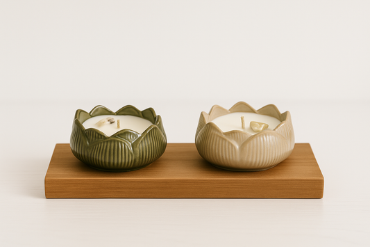 Lotus Concrete Candle