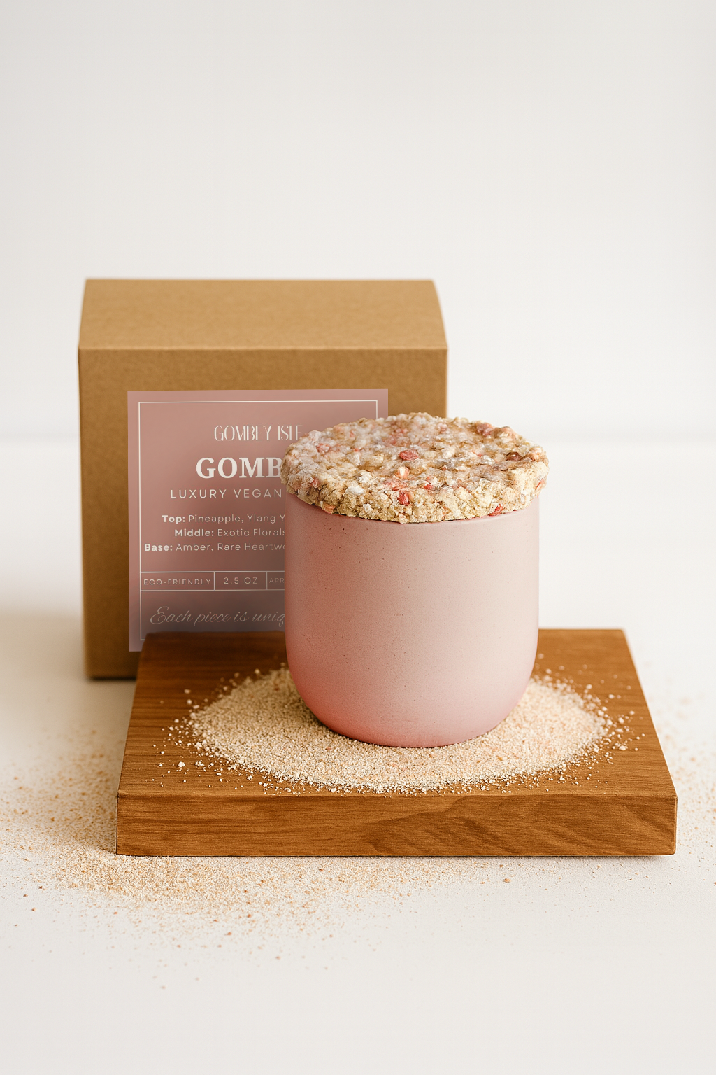 Small Bermuda Pink Sand Lid Candle