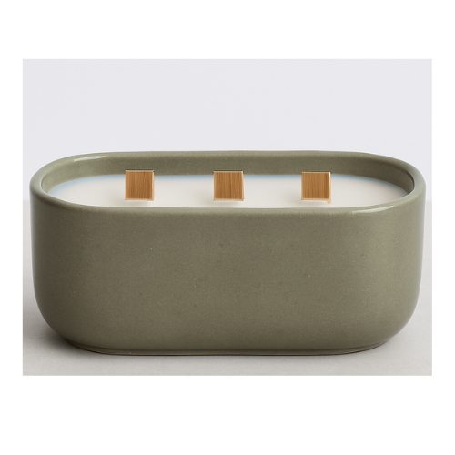 Large Oval Concrete Candle (with Lid)
